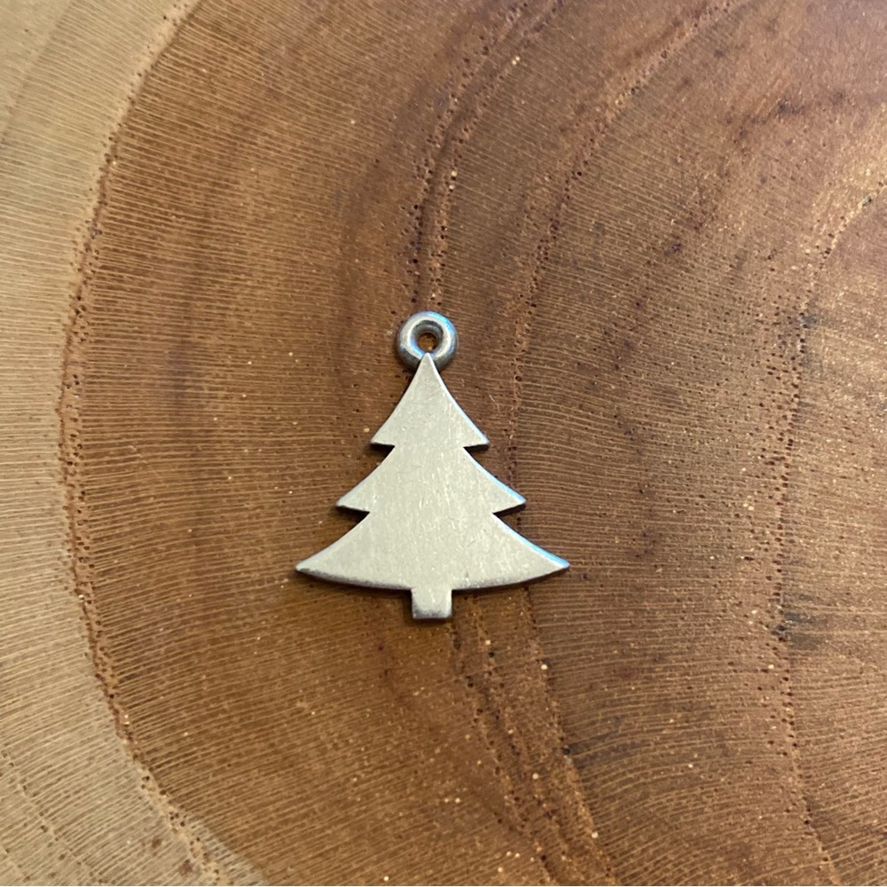 RETIRED James Avery flat Christmas tree charm, sterling silver 🎄